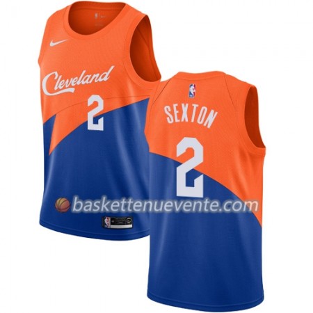 Maillot Basket Cleveland Cavaliers Collin Sexton 2 2018-19 Nike City Edition Bleu Swingman - Homme